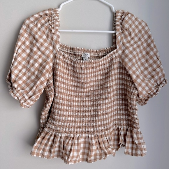 J.Crew Factory Flannel Smocked Top - Picture 5 of 9